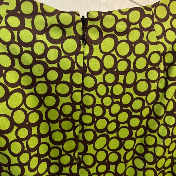 Cynthia Howie green and brown dot dress size 10 - Picture 4 of 5